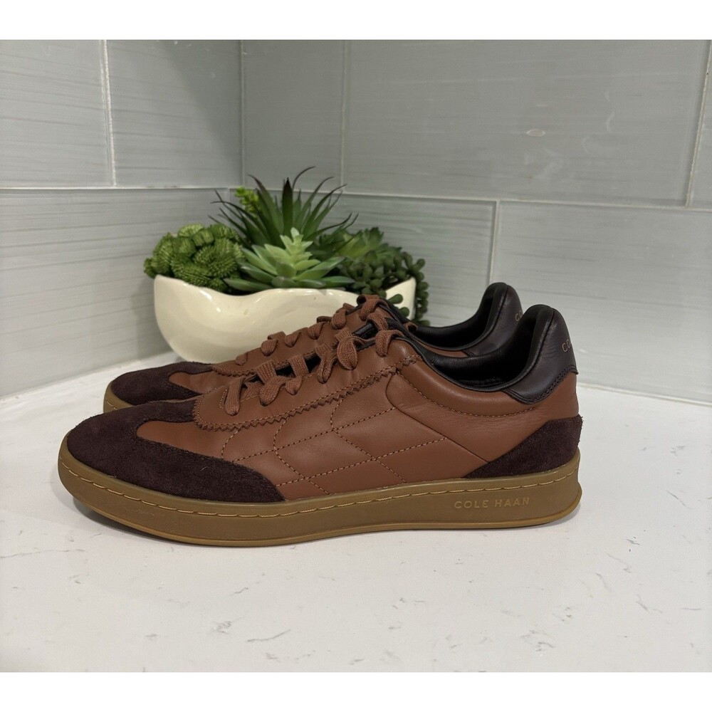 Cole Haan GrandPro Breakaway Leather Sneakers British Tan Brown Suede Men's 7